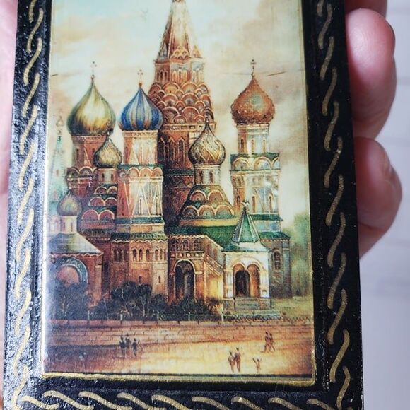 Vintage Russia St Basil Cathedral Mini Miniature Trinket Box Dresser Decor Small - Picture 11 of 12